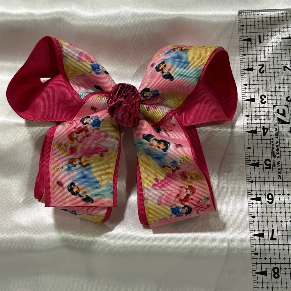 Pink Princess Ribbon XLarge Hair Bow- bundle and save on shipping